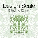 York Wallcoverings Palmetto Palm Damask wallpaper, color Green, SKU DM5011