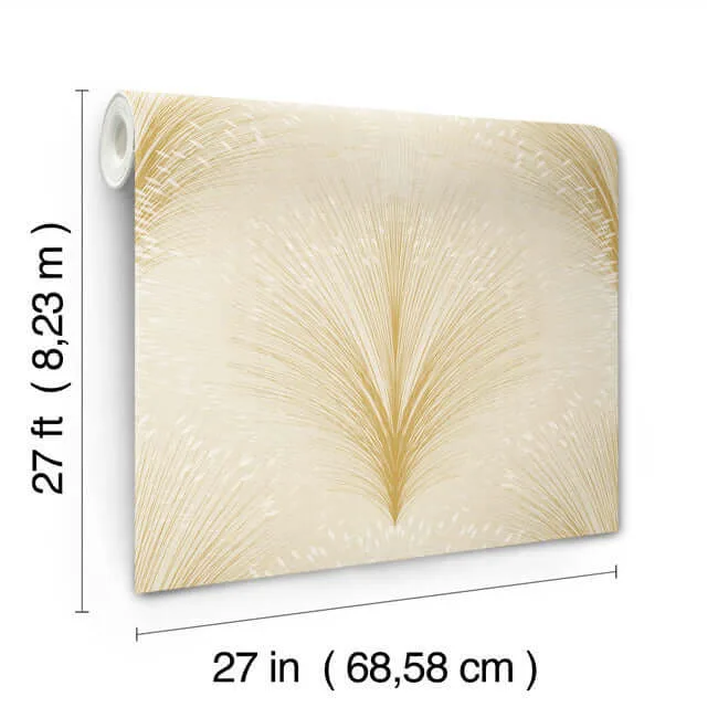 York Wallcoverings Papyrus Plume wallpaper, color Beige, SKU OI0681