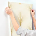 York Wallcoverings Papyrus Plume wallpaper, color Beige, SKU OI0681