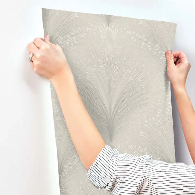 York Wallcoverings Papyrus Plume wallpaper, color Grey, SKU OI0684
