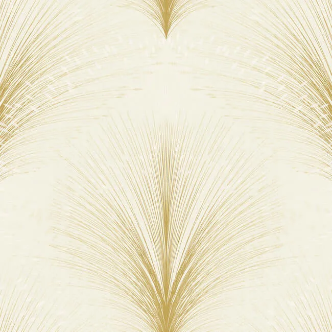 York Wallcoverings Papyrus Plume wallpaper, color Ivory, SKU OI0683