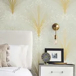 York Wallcoverings Papyrus Plume - Sage Wallpaper | Buy Online York Wallcoverings Papyrus Plume wallpaper, color Sage, SKU OI0682