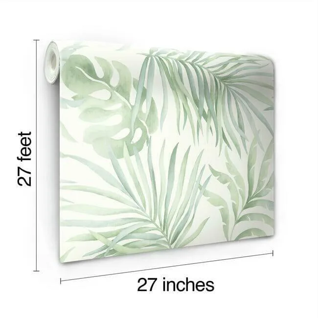 York Wallcoverings Paradise Palm - Light Green Wallpaper | Buy Online York Wallcoverings Paradise Palm wallpaper, color Light Green, SKU SO2452