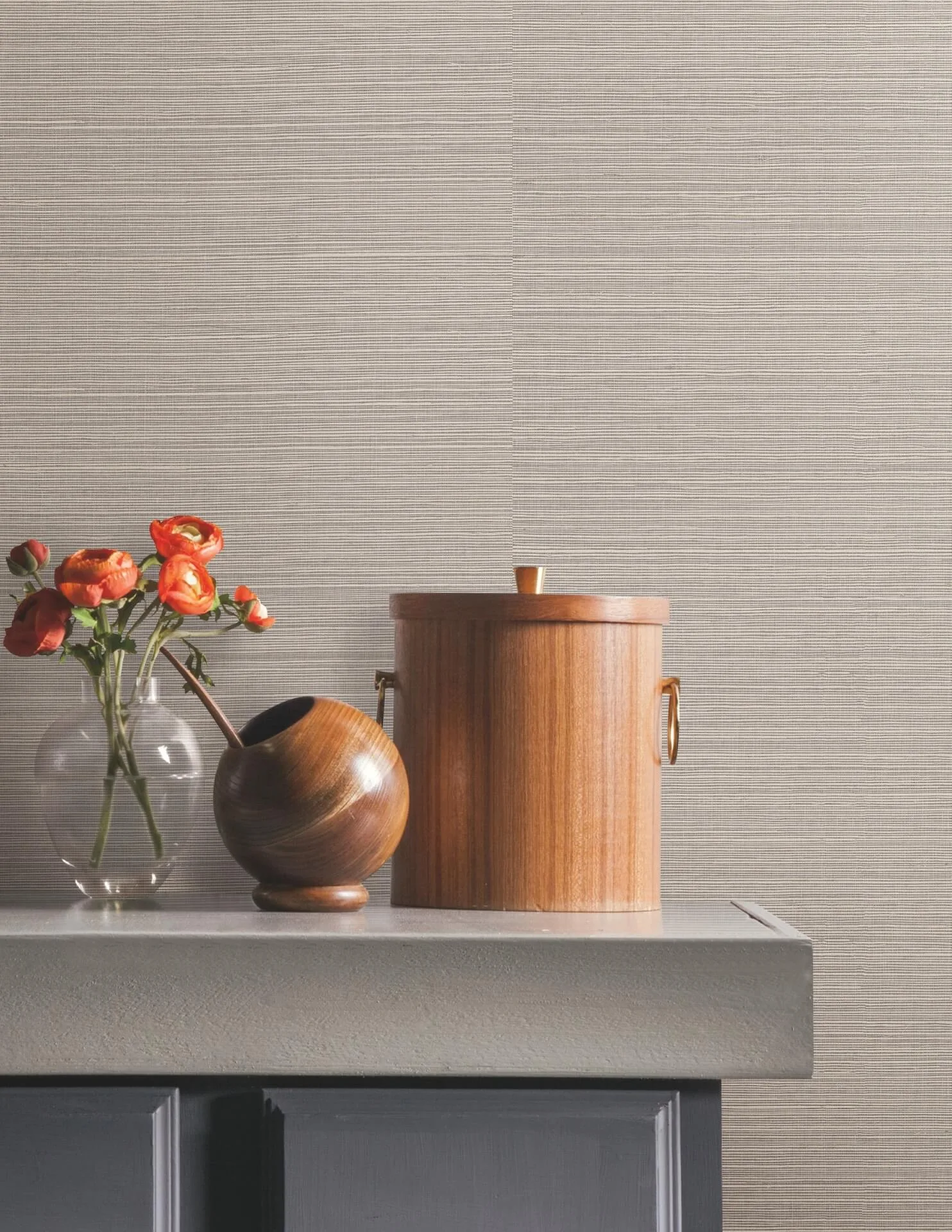 York Wallcoverings Natural Grasscloth wallpaper, color Classic Grey, SKU PSW1591RL