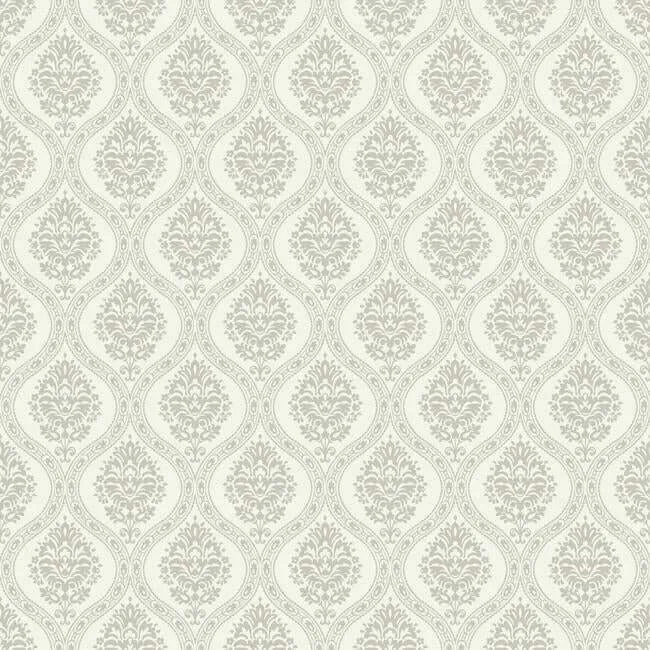 York Wallcoverings Petite Ogee wallpaper, color Taupe, SKU DM5027