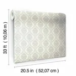 York Wallcoverings Petite Ogee wallpaper, color Taupe, SKU DM5027
