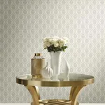 York Wallcoverings Petite Ogee wallpaper, color Taupe, SKU DM5027