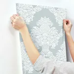 York Wallcoverings Pineapple Plantation wallpaper, color Blue, SKU DM4973
