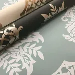 York Wallcoverings Pineapple Plantation wallpaper, color Blue, SKU DM4973