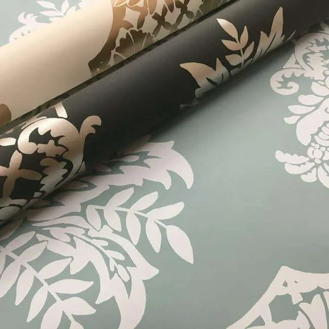 York Wallcoverings Pineapple Plantation wallpaper, color Blue, SKU DM4973