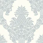 York Wallcoverings Pineapple Plantation - Periwinkle & White Wallpaper | Buy Online York Wallcoverings Pineapple Plantation wallpaper, color Periwinkle & White, SKU DM4974