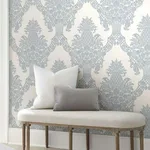 York Wallcoverings Pineapple Plantation - Periwinkle & White Wallpaper | Buy Online York Wallcoverings Pineapple Plantation wallpaper, color Periwinkle & White, SKU DM4974