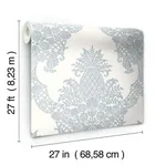 York Wallcoverings Pineapple Plantation - Periwinkle & White Wallpaper | Buy Online York Wallcoverings Pineapple Plantation wallpaper, color Periwinkle & White, SKU DM4974