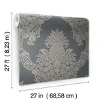York Wallcoverings Pineapple Plantation - Grey Wallpaper | Buy Online York Wallcoverings Pineapple Plantation wallpaper, color Grey, SKU DM4975