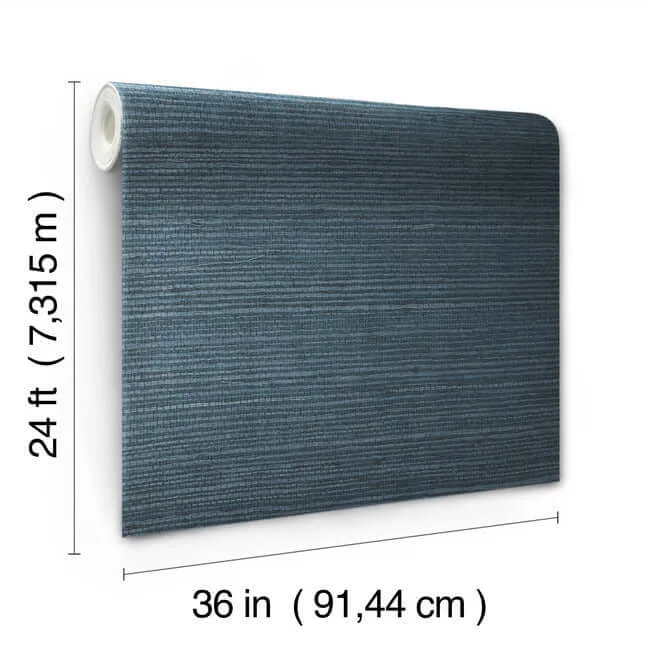 York Wallcoverings Makasa Sisal - Navy Wallpaper | Buy Online York Wallcoverings Makasa Sisal wallpaper, color Navy, SKU VG4405