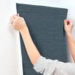 York Wallcoverings Makasa Sisal - Navy Wallpaper | Buy Online York Wallcoverings Makasa Sisal wallpaper, color Navy, SKU VG4405