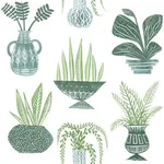 York Wallcoverings Plant Party wallpaper, color Green, SKU PSW1249RL