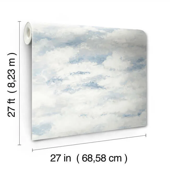 York Wallcoverings Plein Air wallpaper, color Blue, SKU MN1812