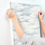 York Wallcoverings Plein Air wallpaper, color Blue, SKU MN1812