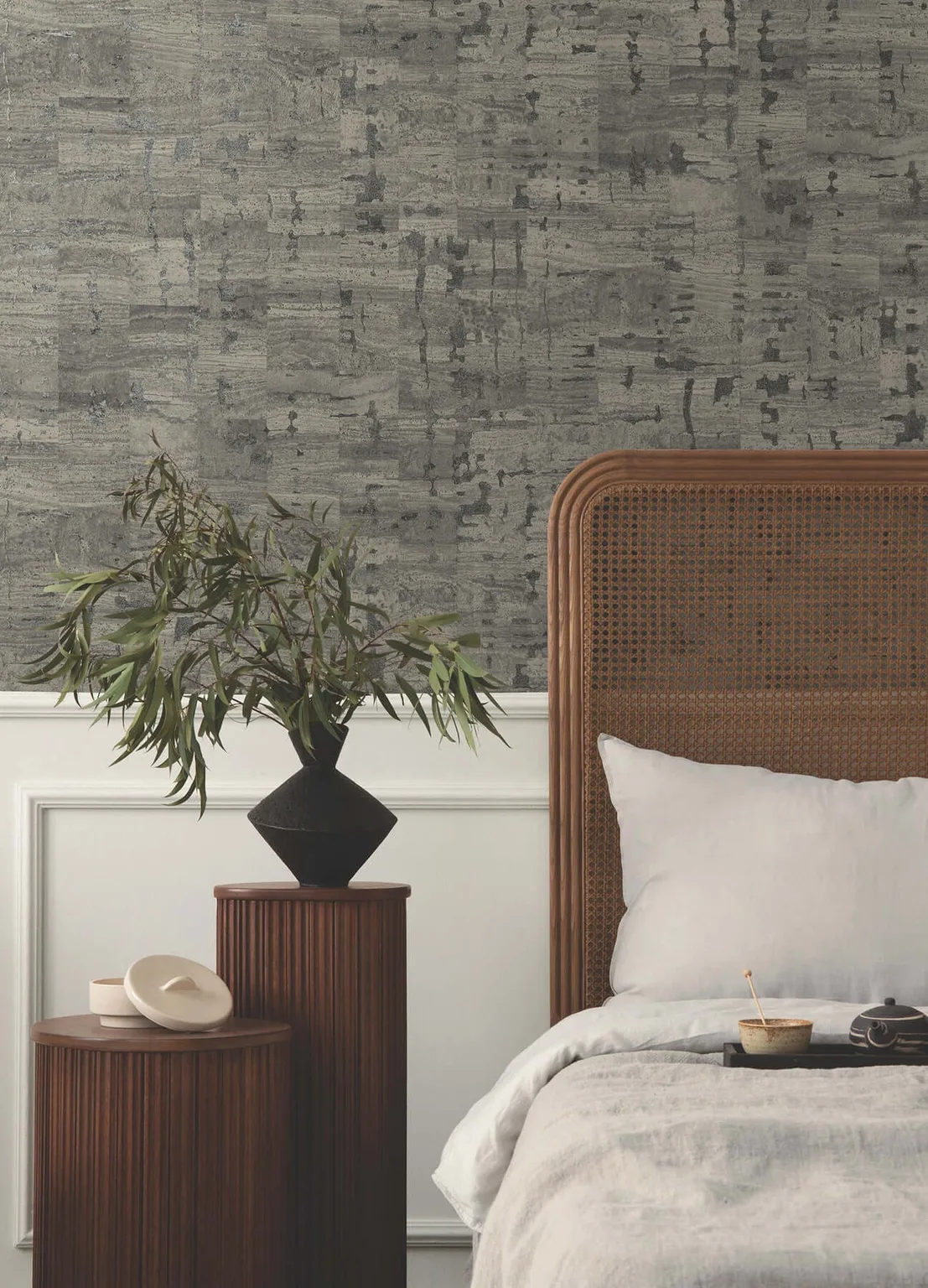 York Wallcoverings Pop The Cork wallpaper, color Charcoal, SKU GN2654