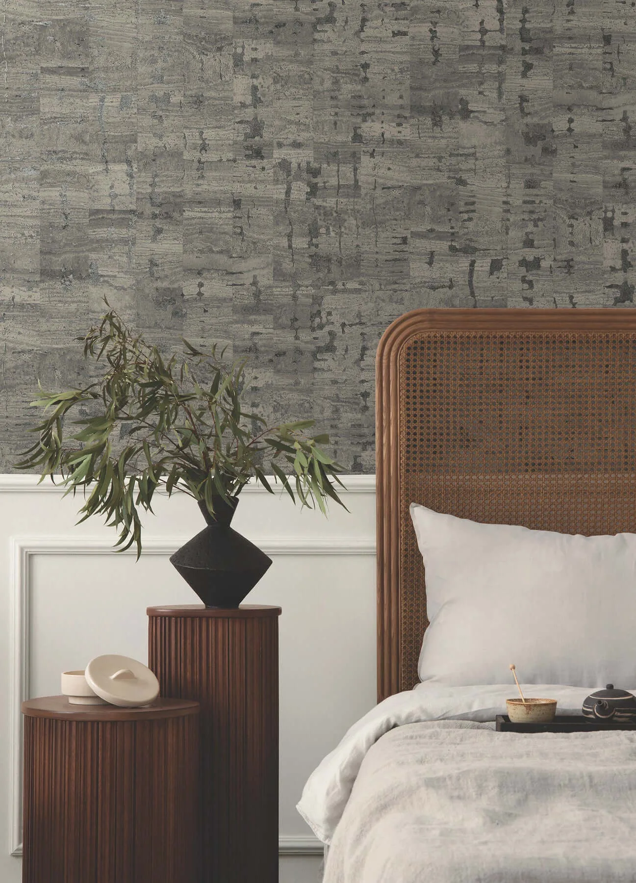York Wallcoverings Pop The Cork wallpaper, color Charcoal, SKU GN2654
