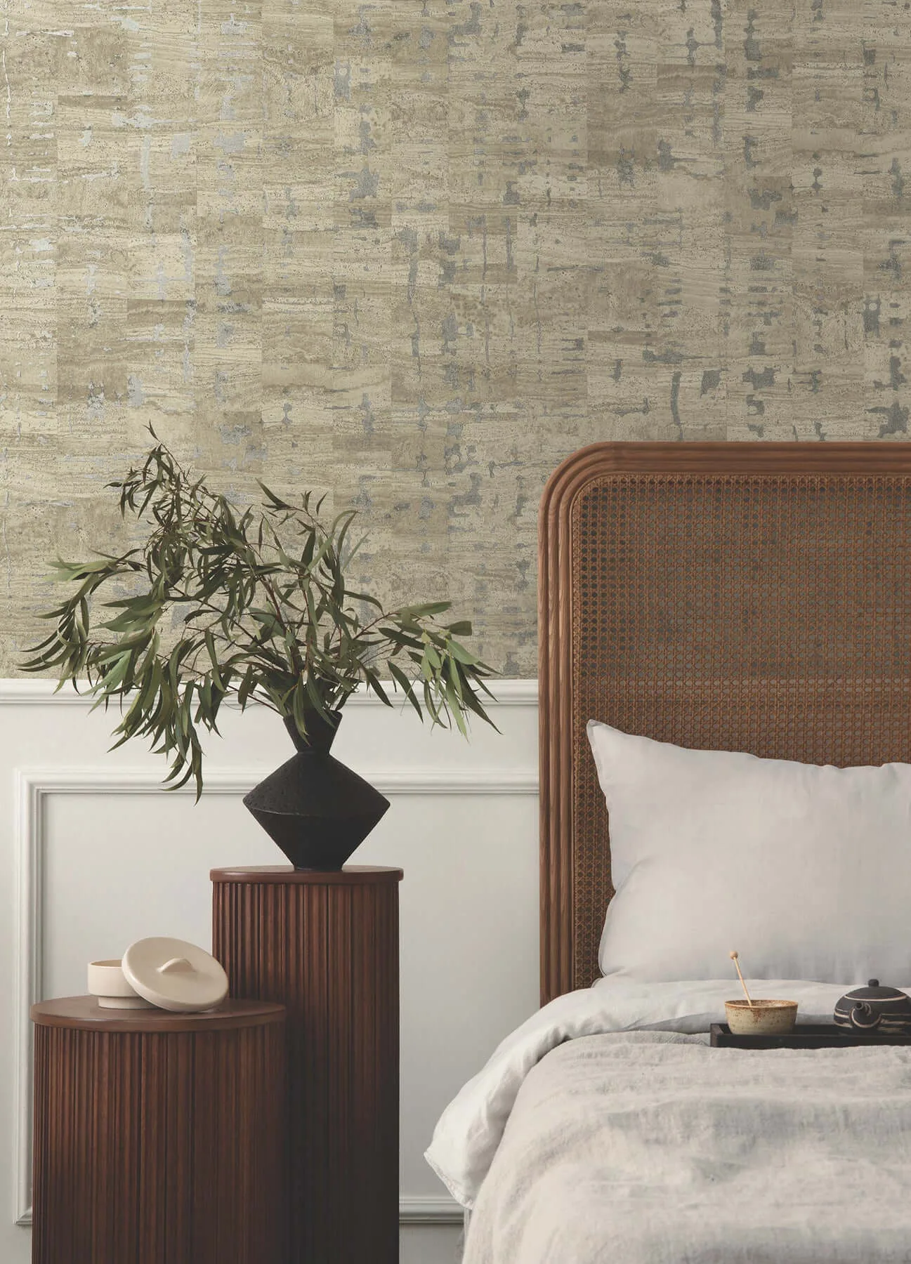 York Wallcoverings Pop The Cork wallpaper, color Taupe, SKU GN2651