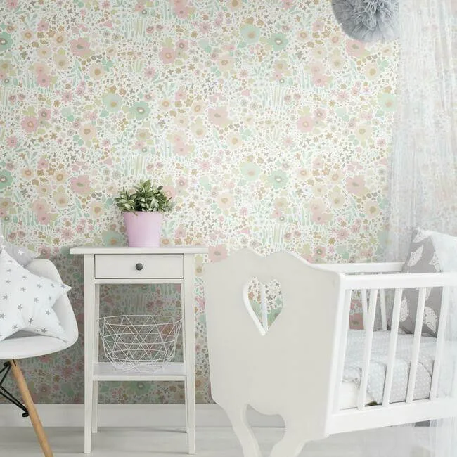 York Wallcoverings Posey Sidewall - Pastel Wallpaper | Buy Online York Wallcoverings Posey Sidewall wallpaper, color Pastel, SKU PSW1186RL