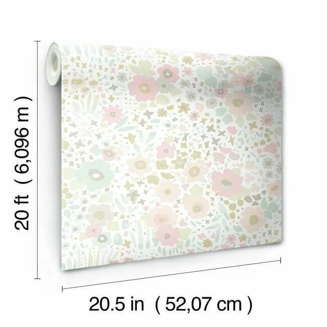 York Wallcoverings Posey Sidewall - Pastel Wallpaper | Buy Online York Wallcoverings Posey Sidewall wallpaper, color Pastel, SKU PSW1186RL
