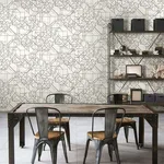 York Wallcoverings Prism Schematics wallpaper, color Black & Gold, SKU PSW1050RL