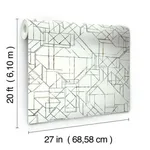 York Wallcoverings Prism Schematics wallpaper, color Black & Gold, SKU PSW1050RL