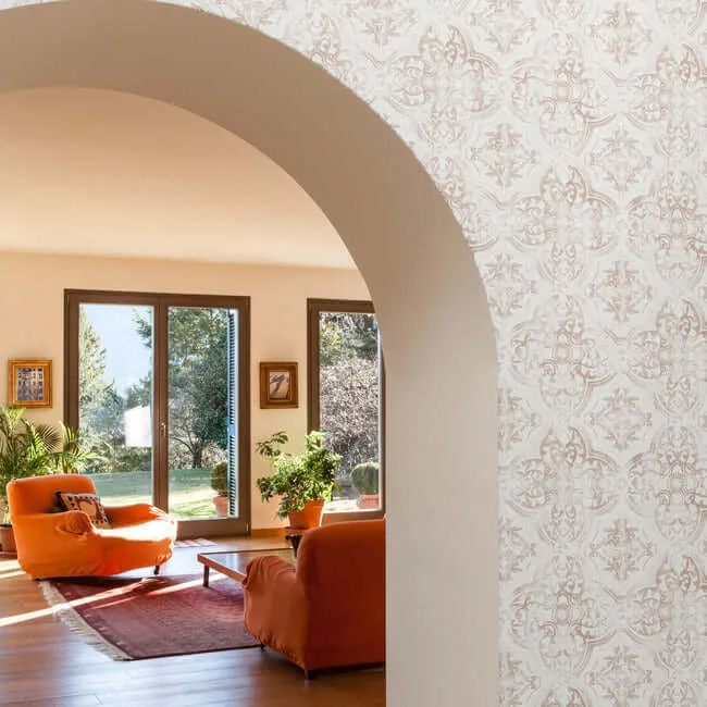 York Wallcoverings Quartet - Off White & Tan Wallpaper | Buy Online York Wallcoverings Quartet wallpaper, color Off White & Tan, SKU MN1892