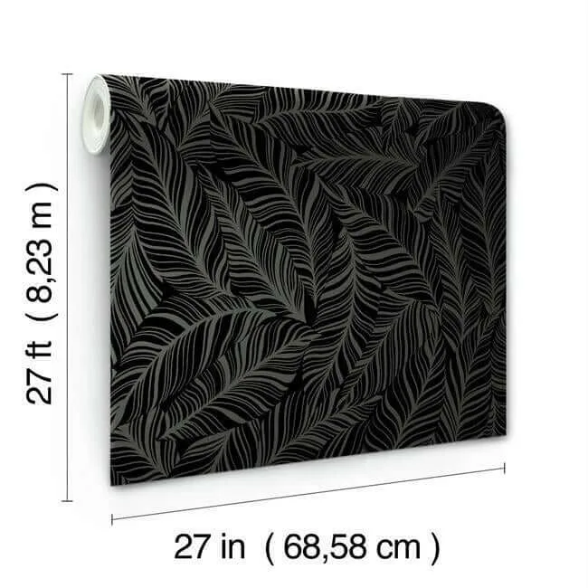 York Wallcoverings Rainforest Canopy - Black Wallpaper | Buy Online York Wallcoverings Rainforest Canopy wallpaper, color Black, SKU TC2712