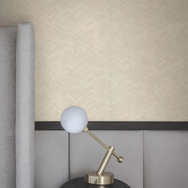 York Wallcoverings Raised Chevron wallpaper, color Beige, SKU SI25361