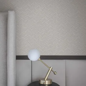 York Wallcoverings Raised Chevron wallpaper, color Light Grey, SKU SI25360