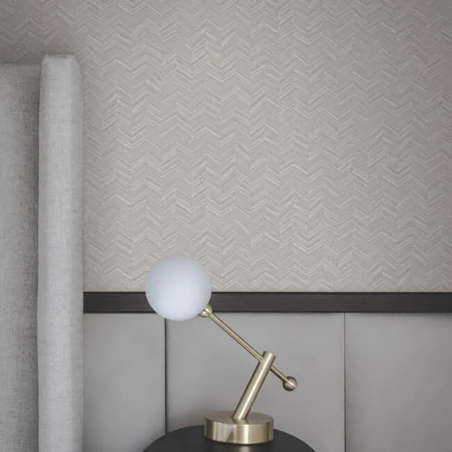 York Wallcoverings Raised Chevron wallpaper, color Light Grey, SKU SI25360