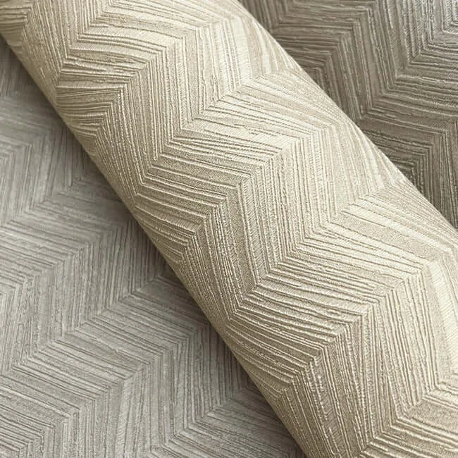 York Wallcoverings Raised Chevron wallpaper, color Taupe, SKU SI25362