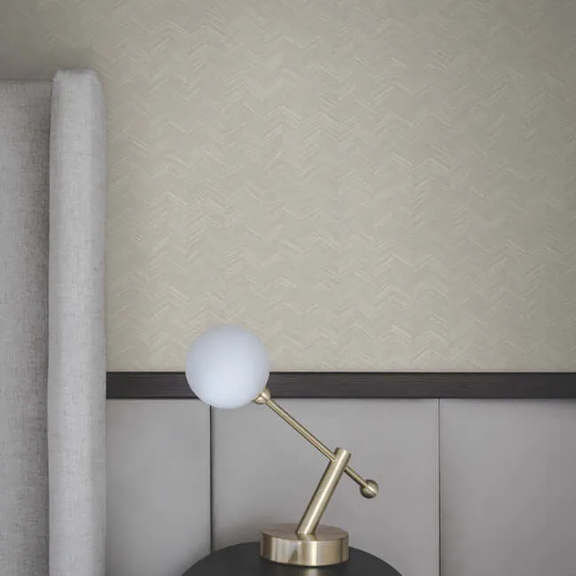 York Wallcoverings Raised Chevron wallpaper, color Taupe, SKU SI25362