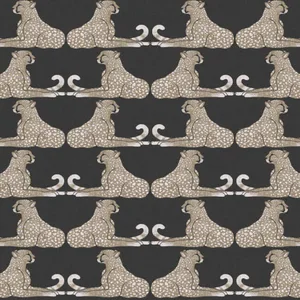 York Wallcoverings Reclining Cheetahs wallpaper, color Black, SKU PSW1355RL