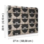 York Wallcoverings Reclining Cheetahs wallpaper, color Black, SKU PSW1355RL