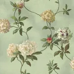 York Wallcoverings Rhododendron Script - Blue Wallpaper | Buy Online York Wallcoverings Rhododendron Script wallpaper, color Blue, SKU HA1289