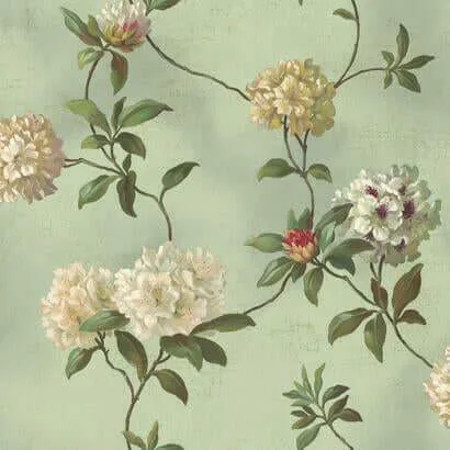 York Wallcoverings Rhododendron Script wallpaper, color Blue, SKU HA1289