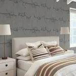 York Wallcoverings Rhythm & Rhyme wallpaper, color Charcoal, SKU FM1062