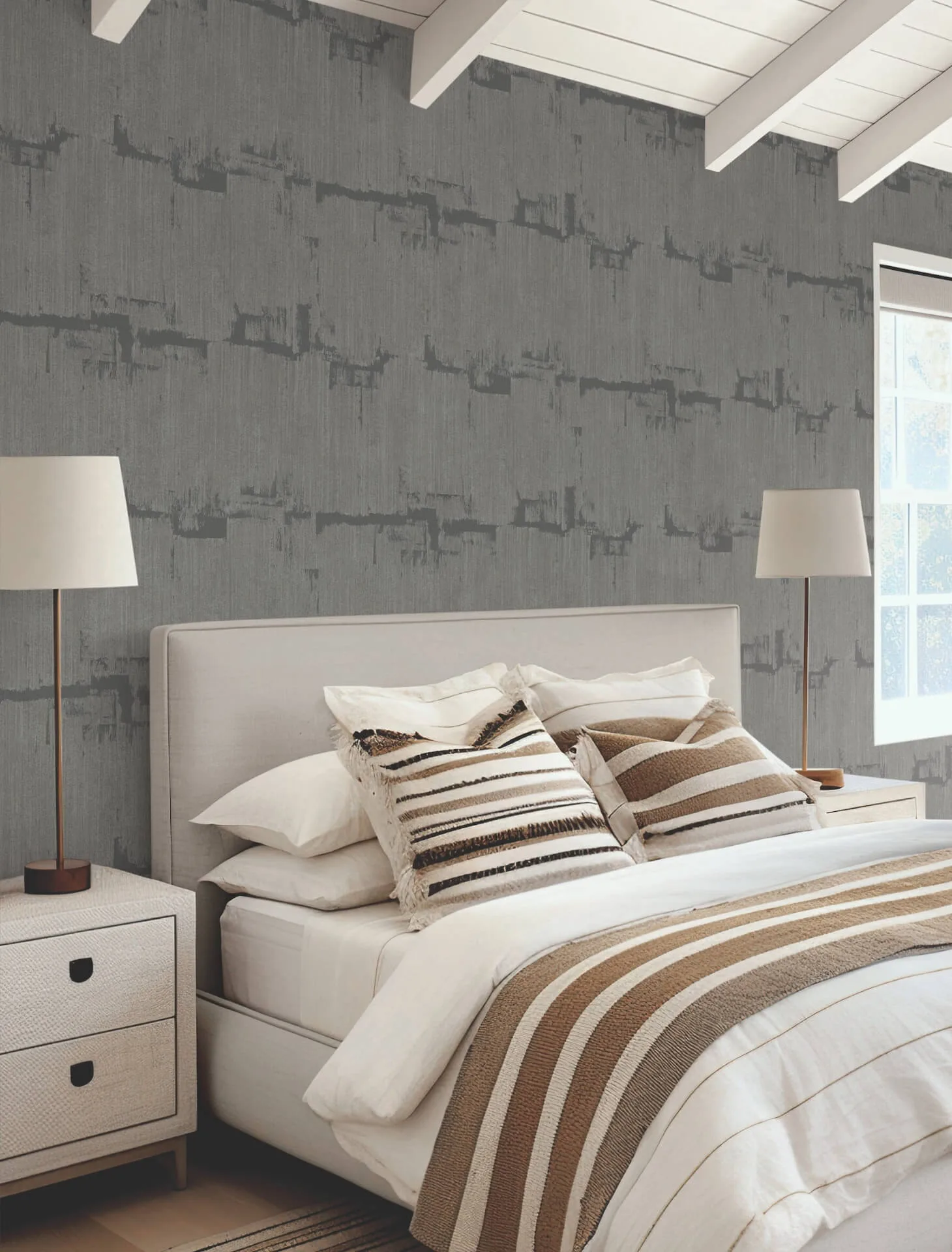 York Wallcoverings Rhythm & Rhyme wallpaper, color Charcoal, SKU FM1062