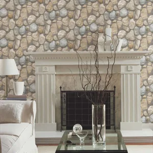 York Wallcoverings River Rock wallpaper, color Slate Grey & Desert Brown, SKU RN1064
