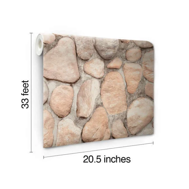 York Wallcoverings River Rock wallpaper, color Slate Grey & Desert Brown, SKU RN1064
