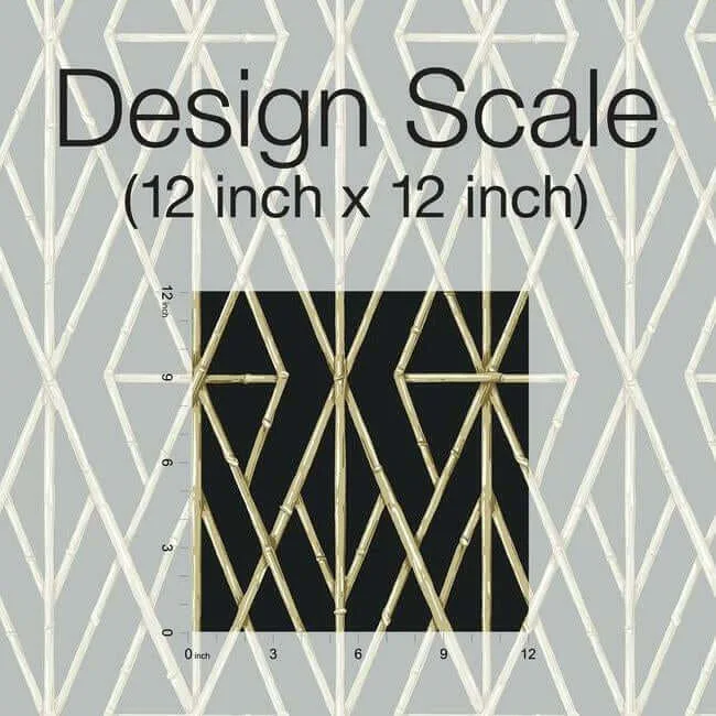 York Wallcoverings Riviera Bamboo Trellis - Black Wallpaper | Buy Online York Wallcoverings Riviera Bamboo Trellis wallpaper, color Black, SKU CV4448