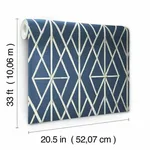York Wallcoverings Riviera Bamboo Trellis - Navy Wallpaper | Buy Online York Wallcoverings Riviera Bamboo Trellis wallpaper, color Navy, SKU CV4449