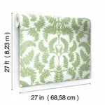 York Wallcoverings Royal Fern Damask wallpaper, color Green, SKU DM4961