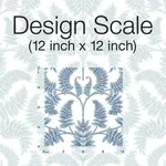 York Wallcoverings Royal Fern Damask wallpaper, color Blue, SKU DM4962