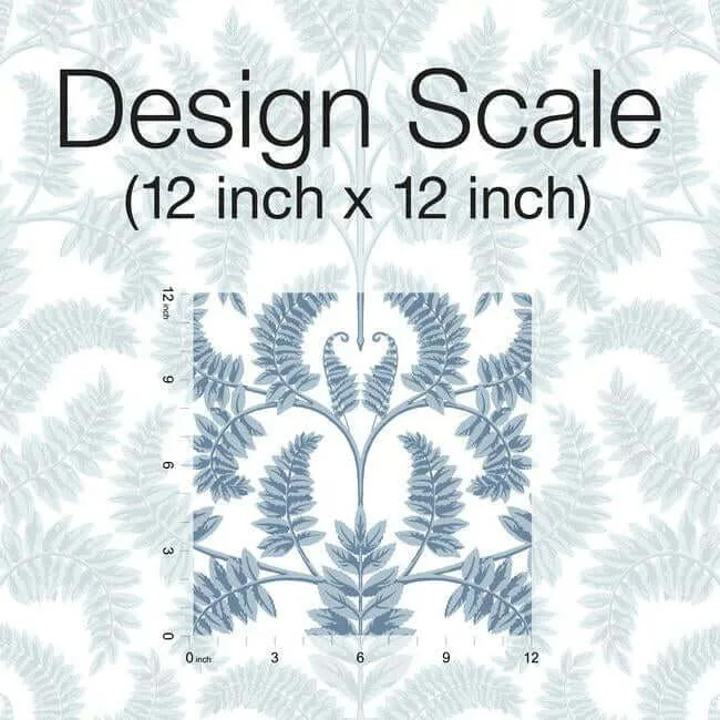 York Wallcoverings Royal Fern Damask wallpaper, color Blue, SKU DM4962